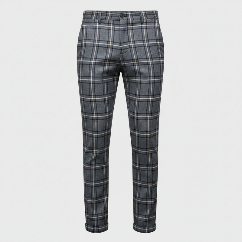 Sasha | Men's Checked Chino Pants