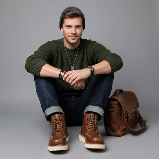 Men's Lace-Up Ankle Boots | Durable Leather Footwear
