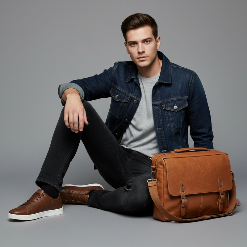 Men's Lace-Up Low-Top Sneakers | Casual Footwear