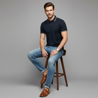 Men's Slim Fit Short Sleeve Polo Shirt | Casual Wear