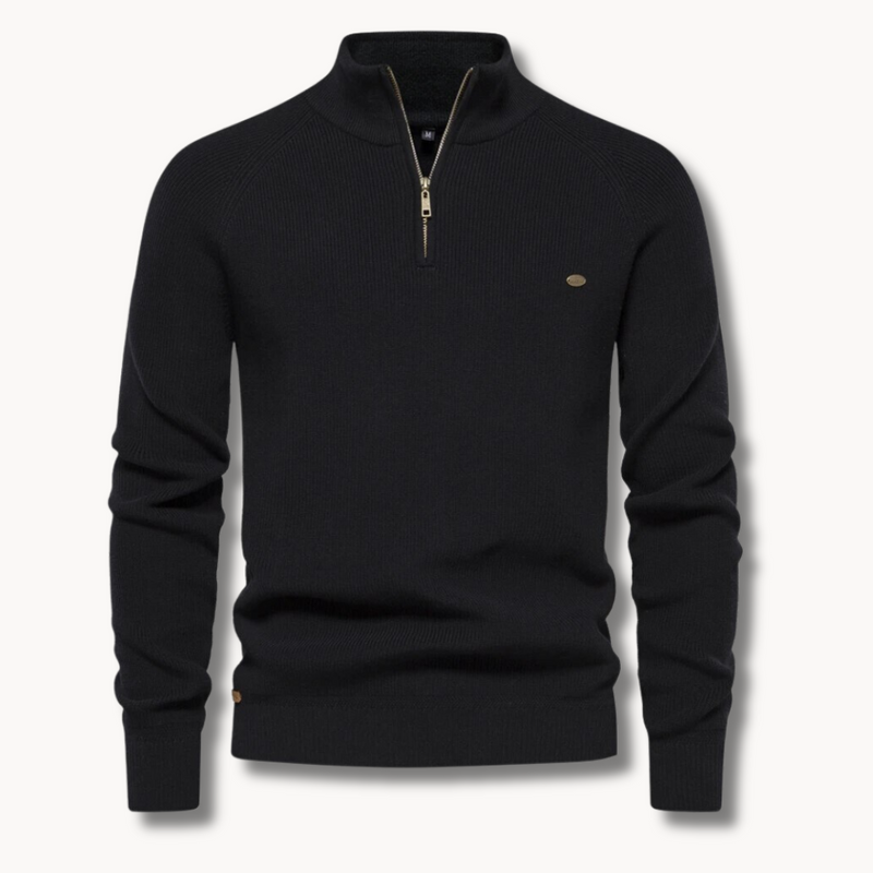 Men's Half Zip Sweater | Slim Fit Knitted Jumper