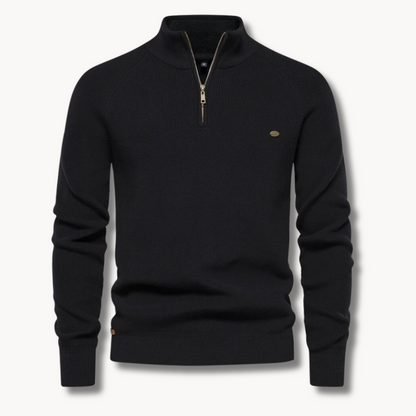 Men's Half Zip Sweater | Slim Fit Knitted Jumper