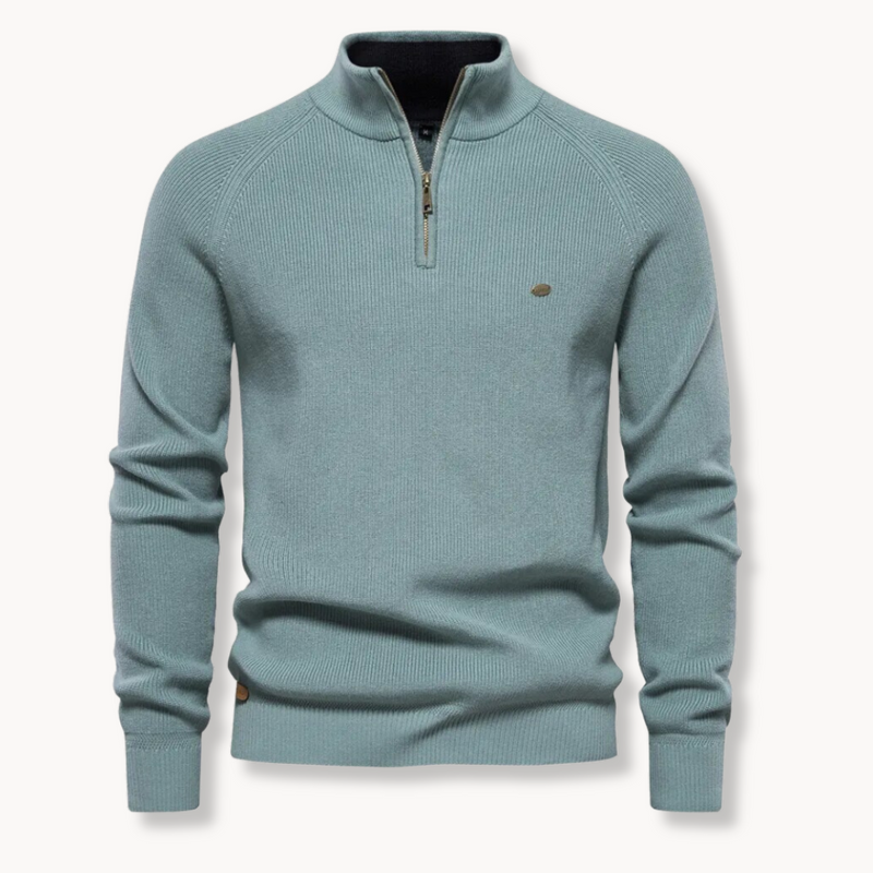 Men's Half Zip Sweater | Slim Fit Knitted Jumper
