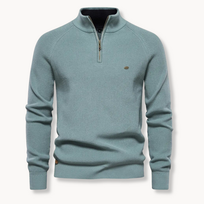 Men's Half Zip Sweater | Slim Fit Knitted Jumper