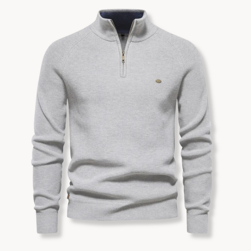 Men's Half Zip Sweater | Slim Fit Knitted Jumper