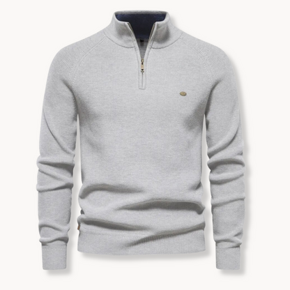 Men's Half Zip Sweater | Slim Fit Knitted Jumper