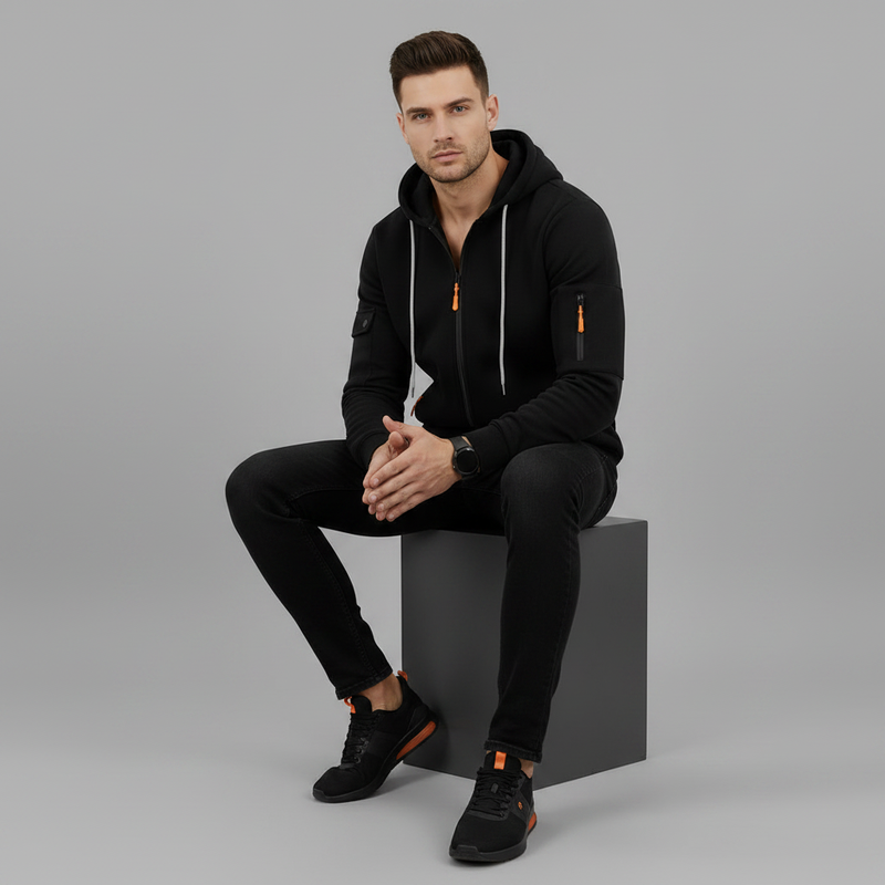 Men's Utility Zip-Up Hoodie | Casual Wear