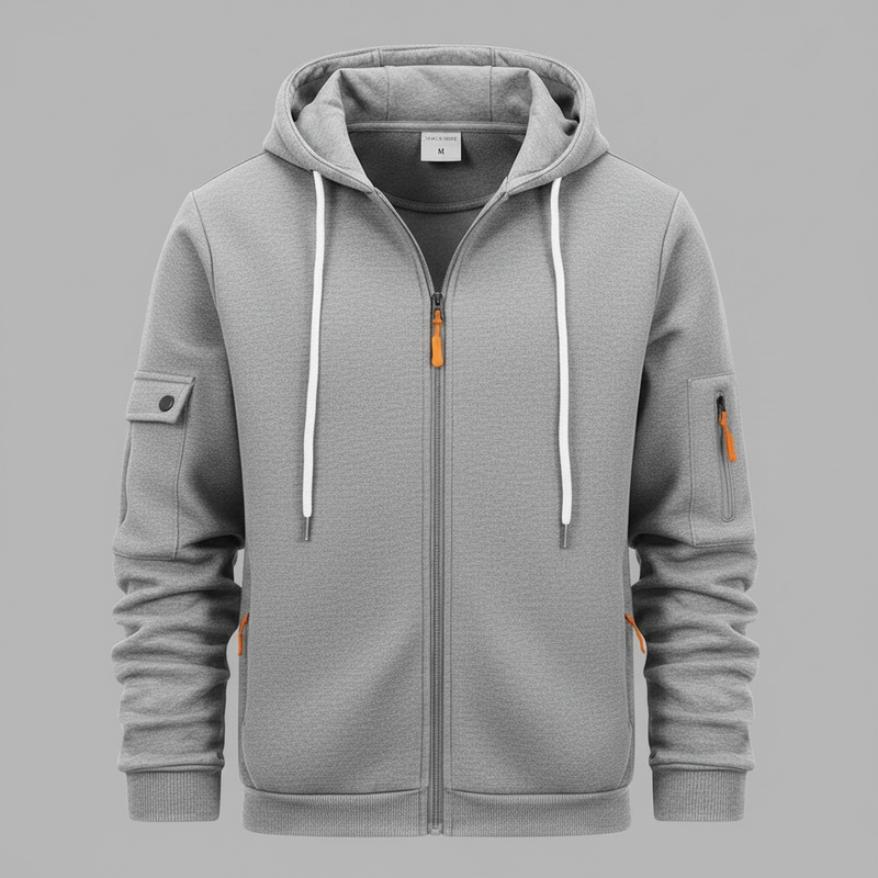 Men's Utility Zip-Up Hoodie | Casual Wear