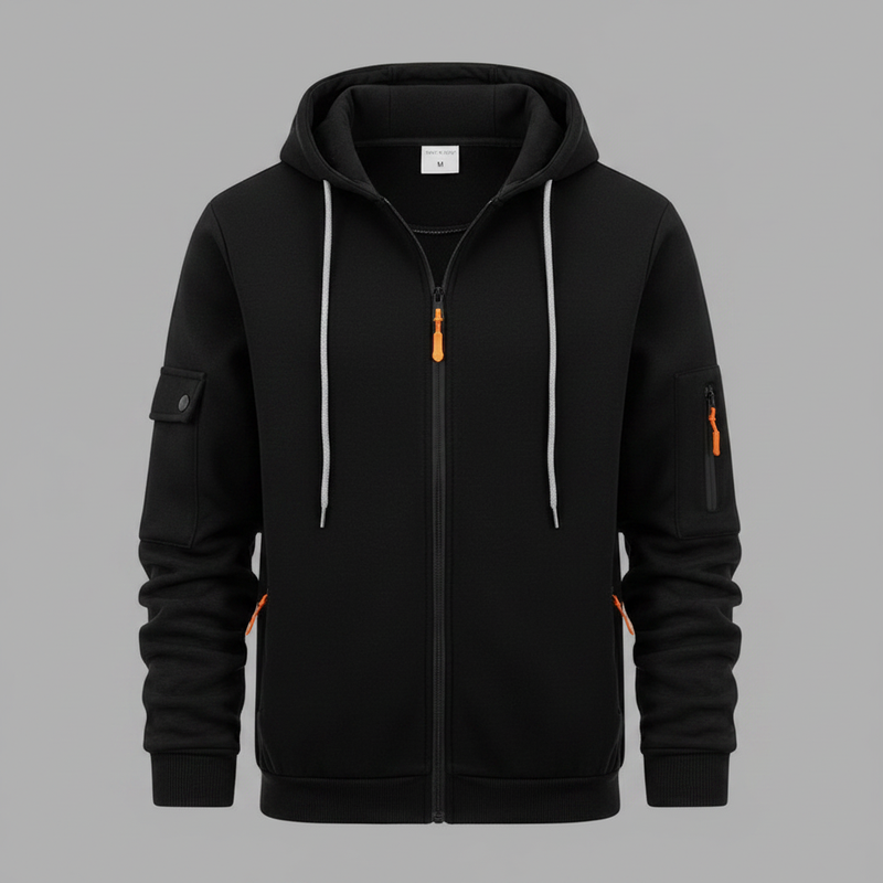 Men's Utility Zip-Up Hoodie | Casual Wear