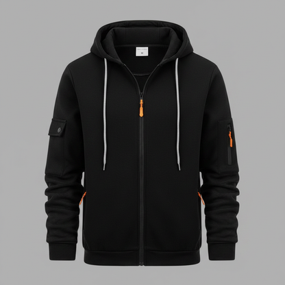Men's Utility Zip-Up Hoodie | Casual Wear