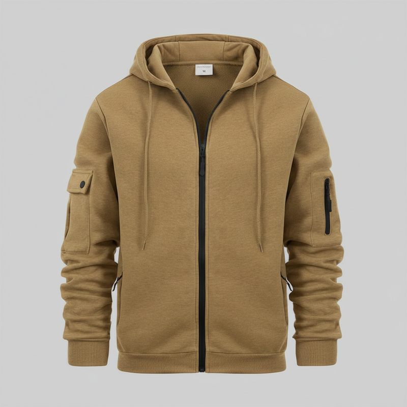 Men's Utility Zip-Up Hoodie | Casual Wear