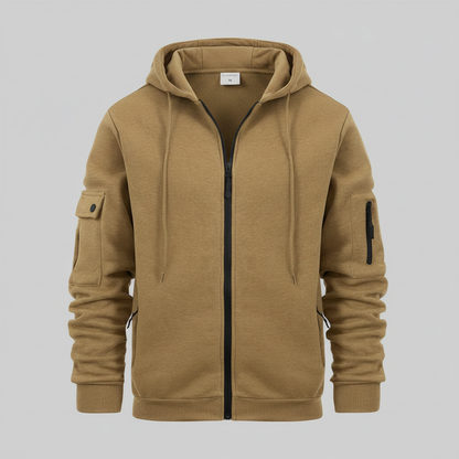 Men's Utility Zip-Up Hoodie | Casual Wear