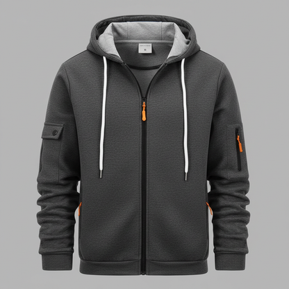 Men's Utility Zip-Up Hoodie | Casual Wear