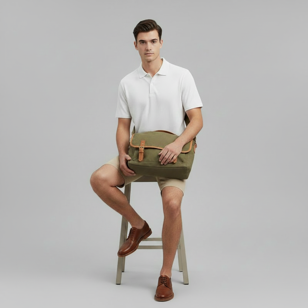 Men's Waffle Polo Shirt | Casual Polo Shirts for Summer