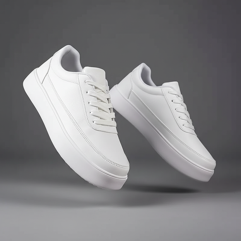 Men's White Platform Sneakers | Casual Footwear