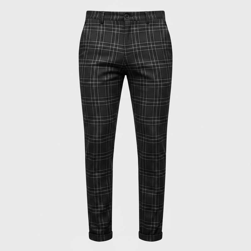 Sasha | Men's Checked Chino Pants