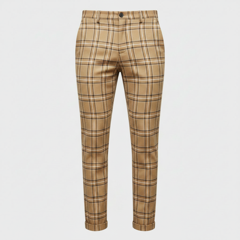 Sasha | Men's Checked Chino Pants